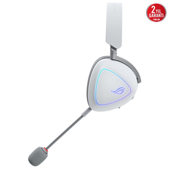 ASUS ROG Delta II Beyaz Kablosuz Oyuncu Kulaklığı (90YH03W0-BHUA10) - 50mm Titanyum Sürücü, 153 Saat Pil, BT, 2.4GHz