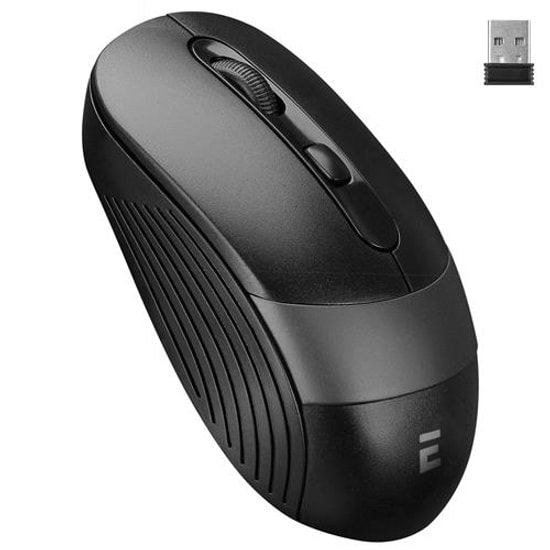 Everest SM-18 Siyah/Gri Kablosuz Optik Mouse - 2.4GHz, USB Alıcı, 1600 DPI, 4 Tuşlu, Ergonomik Tasarım, 10m Menzil