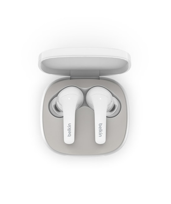 Belkin SoundForm Flow Beyaz Noise Cancelling Kulaklık (AUC006BTWH) - Gürültü Engelleyici, Yüksek Ses Kalitesi