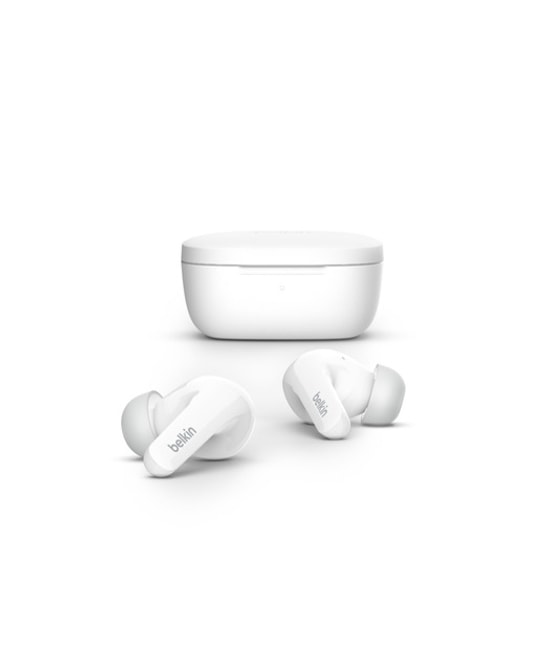 Belkin SoundForm Flow Beyaz Noise Cancelling Kulaklık (AUC006BTWH) - Gürültü Engelleyici, Yüksek Ses Kalitesi