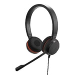 Jabra Evolve 20 Duo USB-C/A MS Kulaklık (4999-823-169) - ENC Mikrofon, 28mm Sürücü, Ayarlanabilir Kafa Bandı, 1.2m Kablo