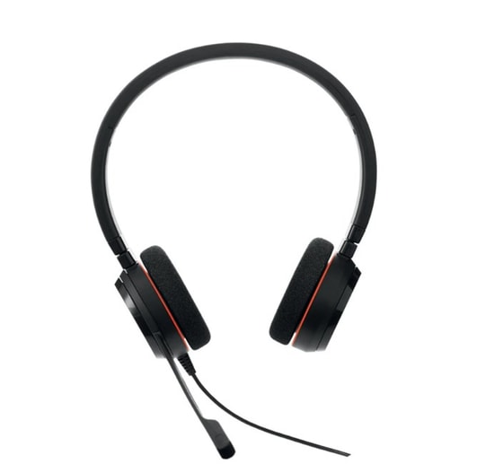 Jabra Evolve 20 Duo USB-C/A MS Kulaklık (4999-823-169) - ENC Mikrofon, 28mm Sürücü, Ayarlanabilir Kafa Bandı, 1.2m Kablo