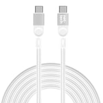 Nettech NT-DC54 Manyetik 100W İp Örgülü 100cm Type-C Şarj ve Data Kablosu (Beyaz) - Hızlı Şarj ve Veri Aktarımı NT-11383