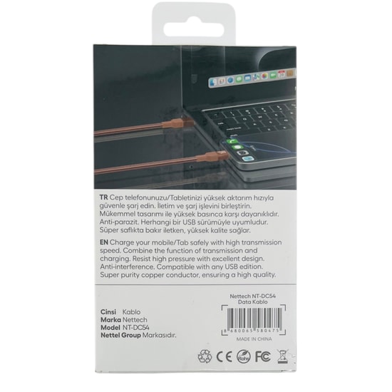 Nettech NT-DC54 100W Manyetik İp Örgülü 100cm Type-C Şarj ve Data Kablosu (Çöl) - NT-113836 Hızlı Şarj ve Veri Aktarımı