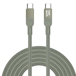 Nettech 100W Manyetik İp Örgülü 100cm Type-C Şarj ve Data Kablosu (Natural) - NT-113835 Hızlı Şarj