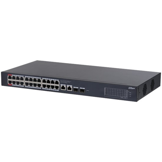 Dahua CS4228-24GT-375 Yönetilebilir Switch - 24 Port Gigabit PoE (375W), 2 Uplink, 2 SFP Metal Kasa Ağ Anahtarı