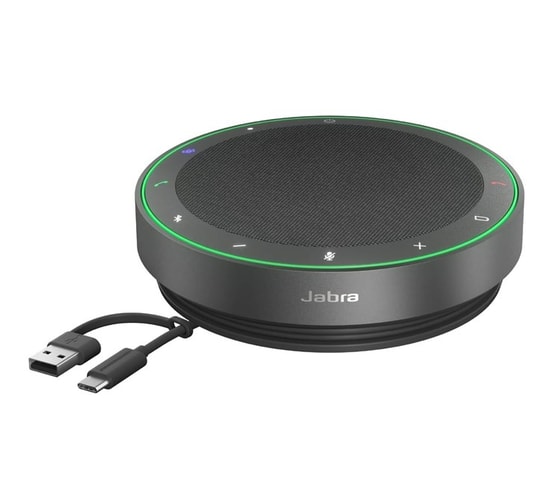 Jabra Speak2 75 Bluetooth Konferans Hoparlörü (SPEAK2-75) - Süper Geniş Bant Ses, Gürültü Önleme, Taşınabilir Mikrofonlu