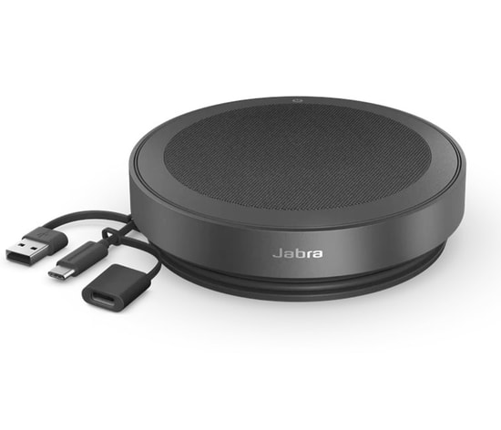Jabra Speak2 75 Bluetooth Konferans Hoparlörü (SPEAK2-75) - Süper Geniş Bant Ses, Gürültü Önleme, Taşınabilir Mikrofonlu