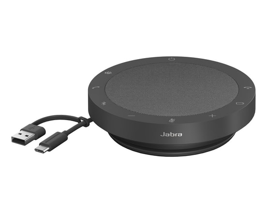 Jabra Speak2 55 Konferans Cihazı (2755-109) - Tam Çift Yönlü Ses, Gürültü Önleme, USB/Bluetooth, Teams Sertifikalı