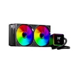 Frisby FCL-240B ARGB Sıvı İşlemci Soğutucu - Intel/AMD, 2x120mm Fan, 275W TDP, Alüminyum Radyatör, Bakır Taban, Hidrolik