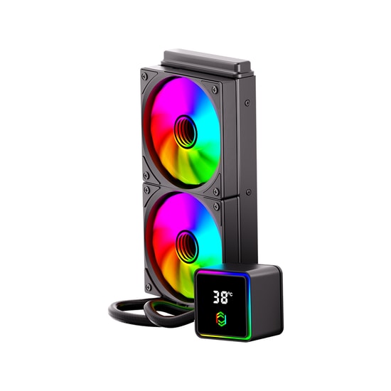 Frisby FCL-240B ARGB Sıvı İşlemci Soğutucu - Intel/AMD, 2x120mm Fan, 275W TDP, Alüminyum Radyatör, Bakır Taban, Hidrolik