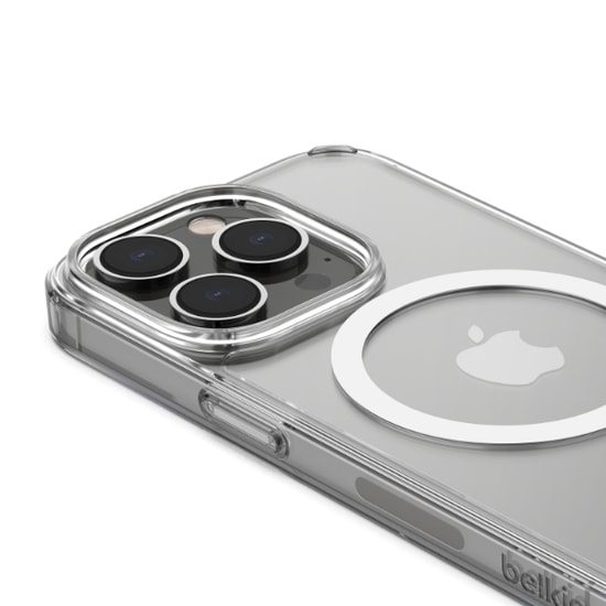 Belkin iPhone 14 Pro Manyetik Kılıf (MSA010BTCL) - Darbe ve Çizilme Korumalı, Güçlü Mıknatıs, Şeffaf Tasarım