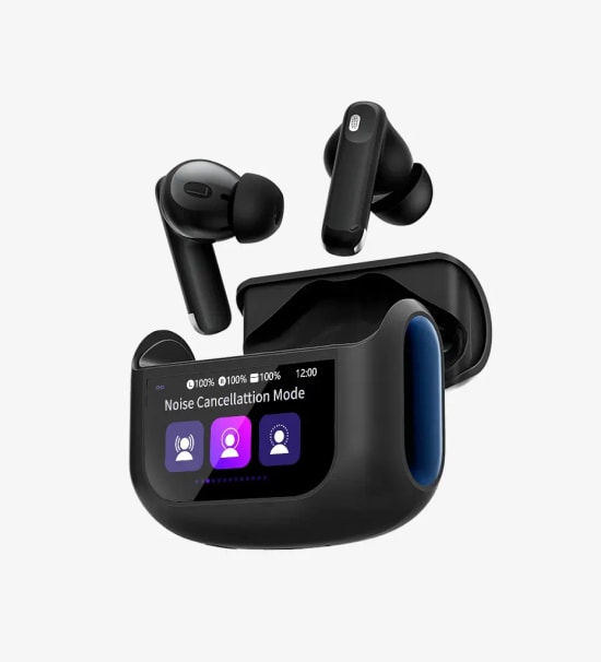LinkTech TW45 Premium ANC+ENC TWS Bluetooth 5.4 Siyah Kulaklık (LPH-TW45) - Dokunmatik LED Ekran, IPX7, 28 Saat Pil