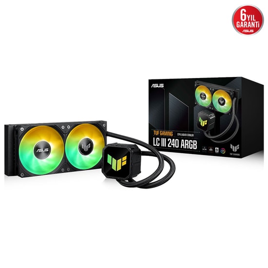 ASUS TUF Gaming LC III 240 ARGB Sıvı Soğutucu (90RC01J1-B0EAY0) - 2x120mm Fan, Aura Sync, 6 Yıl Garanti