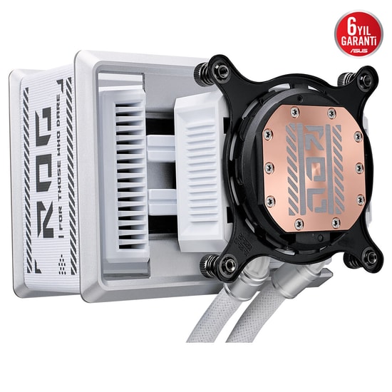 Asus ROG RYUO IV SLC 360 ARGB WHT Beyaz Sıvı İşlemci Soğutucu - 360mm, 3x120mm Fan, LGA 1851/1700, AM5/AM4 Uyumlu