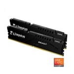 Kingston Fury Beast 32GB (2x16GB) 6000MHz DDR5 CL30 EXPO RAM (KF560C30BBEK2/32) - Siyah, Yüksek Performans