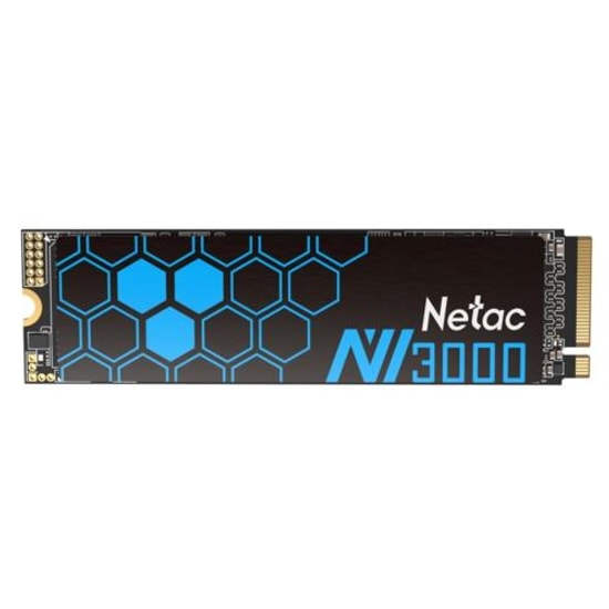 Netac NV3000Q 512GB NVMe M.2 SSD (NT01NV3000Q-512-E4X) - 3000/1200MB/s, PCIe Gen3 x4, Metal Soğutma, Şok Dayanımı