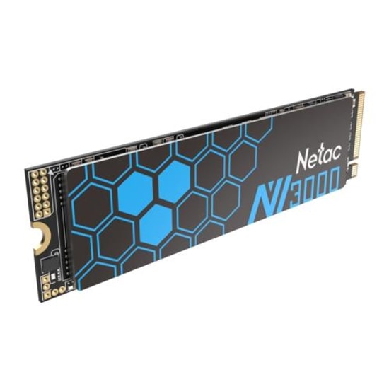 Netac NV3000Q 512GB NVMe M.2 SSD (NT01NV3000Q-512-E4X) - 3000/1200MB/s, PCIe Gen3 x4, Metal Soğutma, Şok Dayanımı