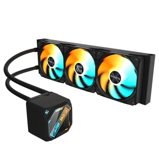 Gigabyte GME 360 ARGB Sıvı İşlemci Soğutucu - 360mm, 3x120mm ARGB Fan, Intel/AMD Uyumlu, Siyah, 4500 RPM