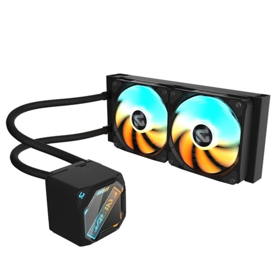 Gigabyte GME 240 Siyah Sıvı İşlemci Soğutucu - 240mm, 2x120mm ARGB Fan, Intel/AMD Uyumlu, 4500 RPM, 61 CFM