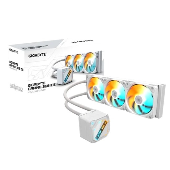Gigabyte Gaming 360 Ice Sıvı İşlemci Soğutucu (GME 360I) - 360mm, 3x120mm ARGB Fan, Beyaz, Intel & AMD Uyumlu