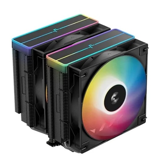 DeepCool AG620 BK ARGB V2 İşlemci Soğutucu - 260W, 120mm ARGB Fan, PWM, AM5/1700 Uyumlu, Çift Kule