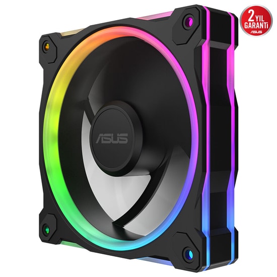 ASUS Prime MR120 ARGB Siyah Kasa Fanı - 120mm, PWM, Aura Sync, 1600RPM, 58CFM, 90DA00I0-B09000