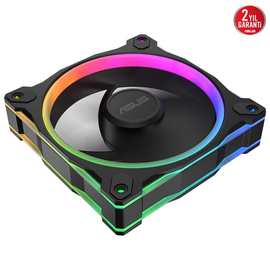 ASUS Prime MR120 ARGB Siyah Kasa Fanı - 120mm, PWM, Aura Sync, 1600RPM, 58CFM, 90DA00I0-B09000