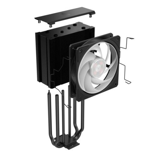 Cooler Master Hyper 212 Black ARGB CPU Soğutucu (MAY-T2HP-217PA-R1): 120mm Fan, 1851/AM5, Yüksek Performans, Siyah