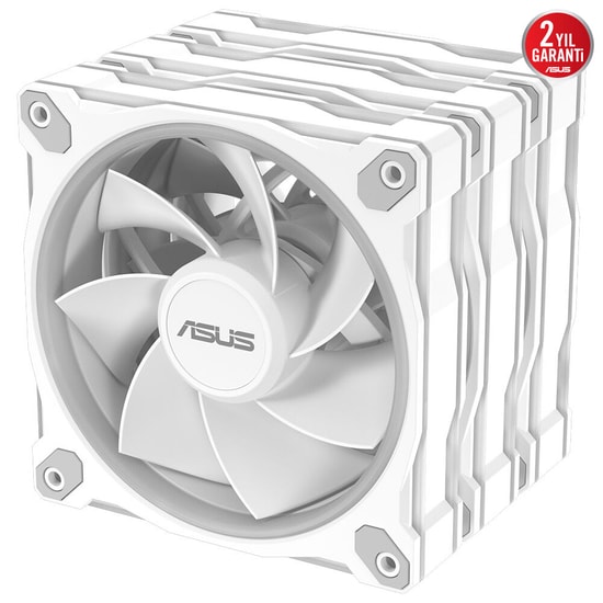 ASUS Prime MR120 ARGB Reverse Beyaz Kasa Fanı (3'lü Paket) - 3x120mm, Ters Kanat, 90DA00L3-B09020