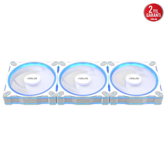ASUS Prime MR120 ARGB Reverse Beyaz Kasa Fanı (3'lü Paket) - 3x120mm, Ters Kanat, 90DA00L3-B09020