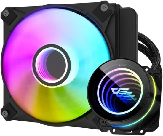 Aigo DX120 V2.6 ARGB 120mm Sıvı İşlemci Soğutucu (Siyah) - Intel/AMD - DX120 V2.6 BLACK, Intel AMD Uyumlu
