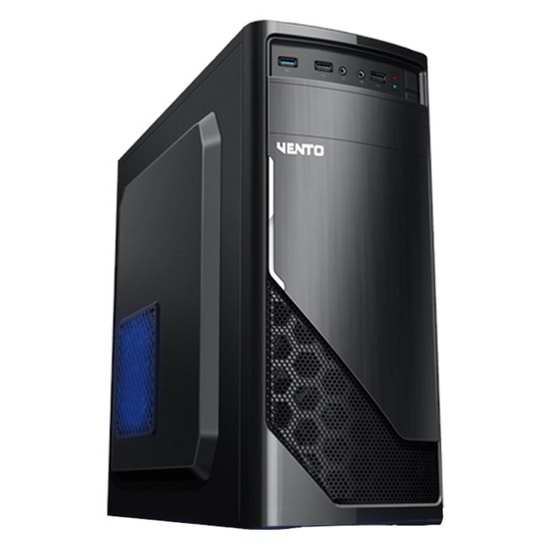 Vento VS115F 300W ATX Siyah Kasa - 3 Fan Yuvası, 2xSSD/HDD, USB 3.2, ATX/Micro ATX/Mini-ITX, 400x175x410mm