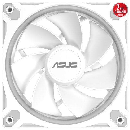 ASUS Prime MR120 Reverse Beyaz ARGB Kasa Fanı 120mm - PWM, 1600 RPM, Ters Kanatlı Fan, Sessiz Soğutma, 46.58 CFM Argb