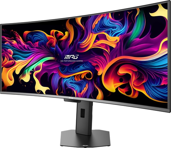 MSI MPG 341CQR QD-OLED X36 34" UWQHD 360Hz 0.03ms Kavisli Oyuncu Monitörü - Adaptive Sync, 1800R, Vesa