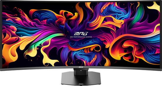 MSI MPG 341CQR QD-OLED X36 34" UWQHD 360Hz 0.03ms Kavisli Oyuncu Monitörü - Adaptive Sync, 1800R, Vesa