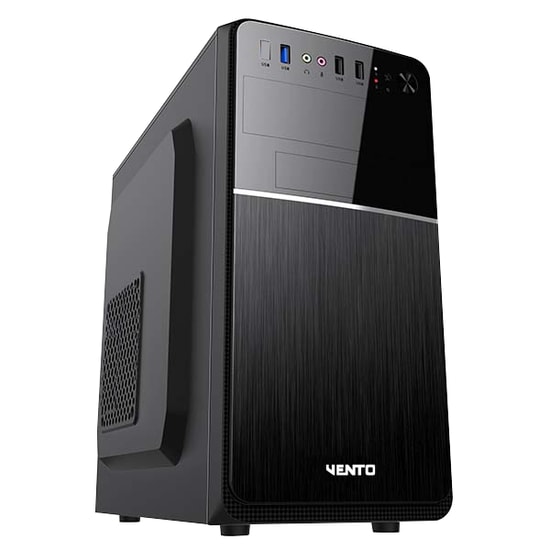 Vento CIO TML117 400W Micro ATX Siyah Bilgisayar Kasası - 400W PSU, 3 Fan Kapasaitesi, Hava Akışı Optimizasyonu, USB 3.2