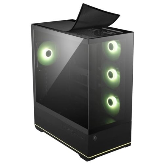 MSI MAG PANO 110R PZ Siyah ATX Oyuncu Kasası - 4x120mm ARGB Fan, 270 Panorama, USB 3.2 Gen 1, Hava Akışı Optimizasyonu
