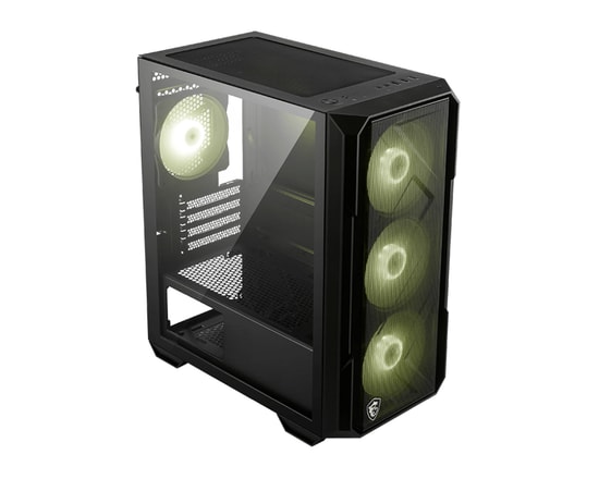 MSI MAG Forge M120R Airflow Temperli Camlı ARGB Micro ATX Gaming Kasa - 4x12cm Fan, Mesh Ön Panel, 30cm GPU Destekli