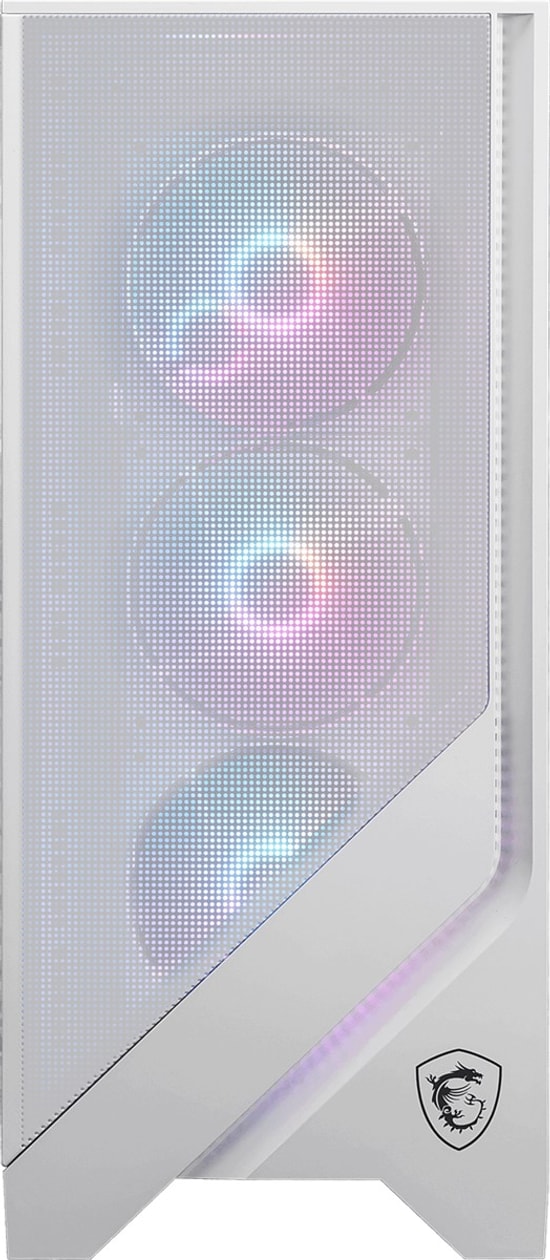 MSI MAG FORGE 320R Airflow Beyaz ATX Oyuncu Kasası - 4x120mm ARGB Fan, Temperli Cam, USB 3.2, Hızlı Hava Akışı