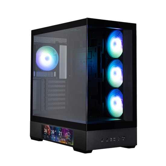 Zalman P40 DS Black Siyah Mid Tower Bilgisayar Kasası - 4x120mm ARGB Fan, USB 3.0, Type-C, 3x 2.5" Disk Yuvası