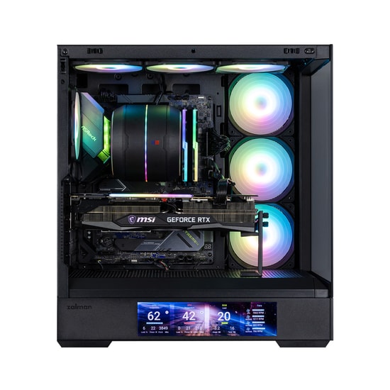 Zalman P40 DS Black Siyah Mid Tower Bilgisayar Kasası - 4x120mm ARGB Fan, USB 3.0, Type-C, 3x 2.5" Disk Yuvası