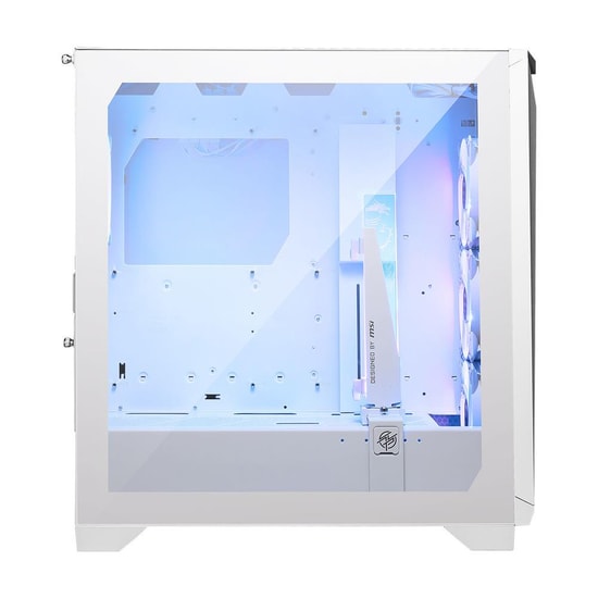MSI MPG Gungnir 300R Airflow Beyaz E-ATX Mid Tower Kasa - 4x120mm ARGB, Temperli Cam, 12 Adet Fan Kapasitesi, PSU Yok