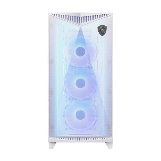 MSI MPG Gungnir 300R Airflow Beyaz E-ATX Mid Tower Kasa - 4x120mm ARGB, Temperli Cam, 12 Adet Fan Kapasitesi, PSU Yok