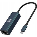 HP DHC-CT208 USB-C - RJ45 Gigabit Ethernet Adaptör - 1000Mbps, 10cm Kablo, LED Göstergeli, Kompakt Ağ Dönüştürücü
