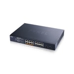 Zyxel XMG1915-18EP Switch: 16 Port 2.5GbE, 8 PoE++ 180W, 2 SFP+ 10G, Akıllı Yönetim, XMG1915-18EP-EU0101F