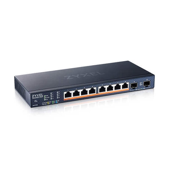 Zyxel XMG1915-10EP Switch - 8 Port 2.5GbE PoE++ ve 2 SFP+ 10G Uplink, Akıllı Yönetim, XMG1915-10EP-EU0101F