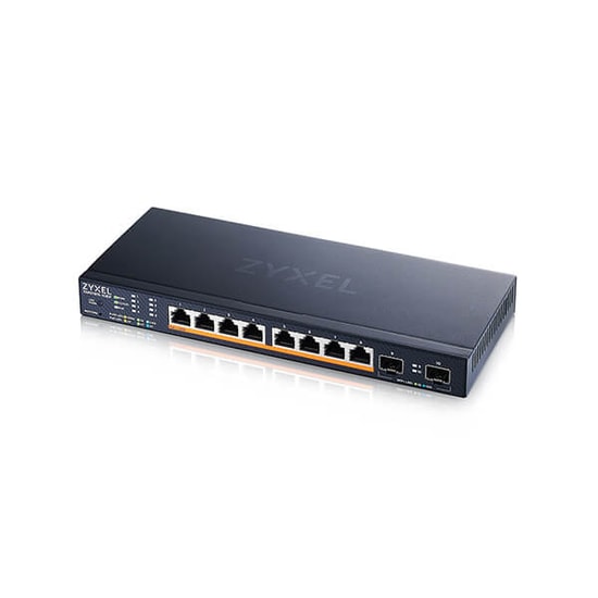 Zyxel XMG1915-10EP Switch - 8 Port 2.5GbE PoE++ ve 2 SFP+ 10G Uplink, Akıllı Yönetim, XMG1915-10EP-EU0101F
