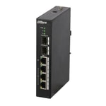 Dahua PFS3206-4P-96 4 Port Gigabit PoE Switch - Metal Kasa, 4xPoE, 2 Uplink Port, 96W PoE Gücü, Masaüstü, Yönetilemez