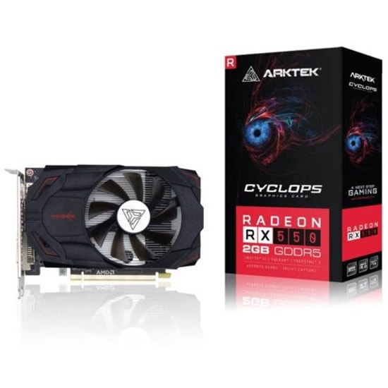 Arktek Radeon RX550 CYCLOPS 4GB GDDR5 128Bit Ekran Kartı (AKR550D5S4GH1) - DVI, HDMI, DisplayPort, PCIe 3.0
